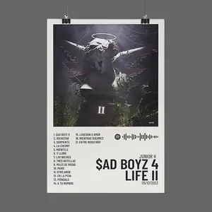 Sad Boys 4 Life II Album Music Art Poster Print for Wall Bathroom Bedroom Office Holiday Gifts Decor