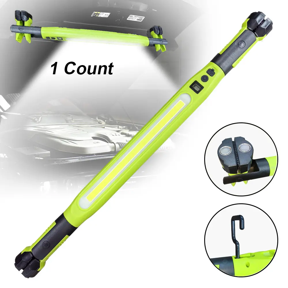 Super Bright Magnetic LED Work Light with Rechargeable Battery, Engine Hood Lamp Strip for Car Repair and Outdoor Lighting