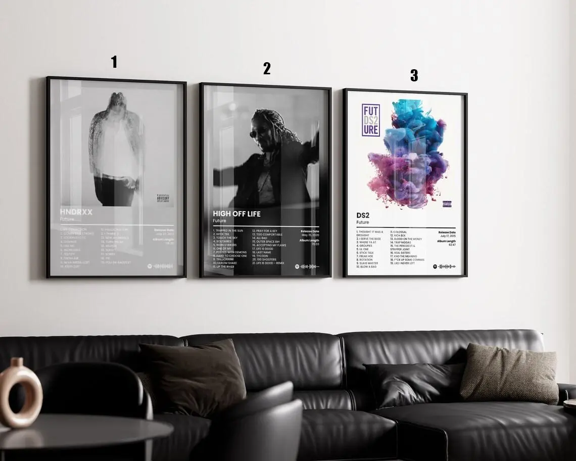 Future Album Track list, Future Cover Poster, HNDRXX, High Off Life, DS2, Rap Classics Poster, Hip Hop Poster, Cover Art Print, Music Wall Print, HypeBeast Poster, Album Print