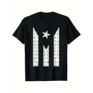 100% Cotton Golf Gift T-Shirt For Men and Women Puerto Rico Pride Flag T-Shirt For Men Featuring Taino Symbols In Soft Cotton With Comfortable Round Neck And Short Sleeve Design shirts men