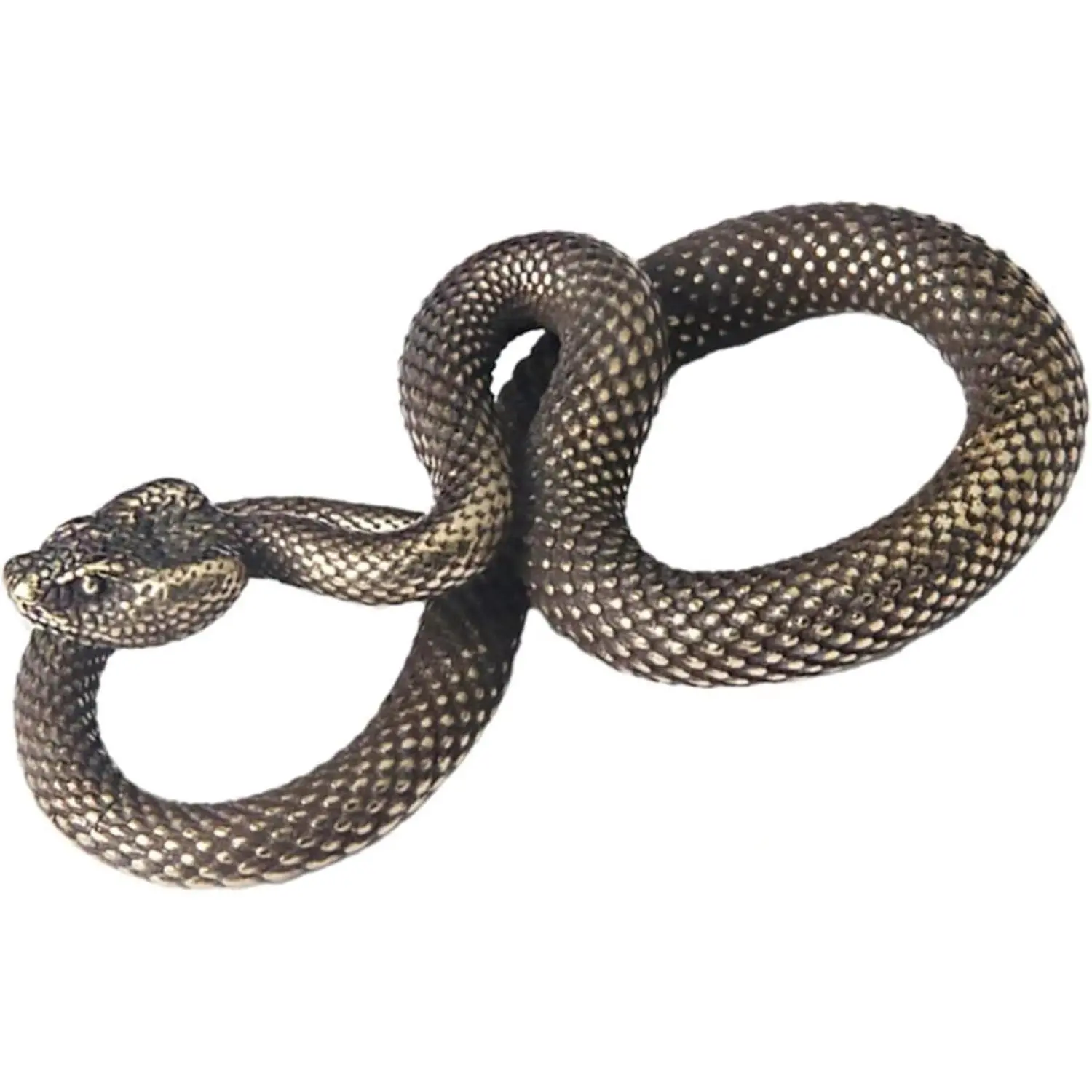 Bronze Snake Figurine Decor High  Fantasy Brass  Style Snake Statue for Office Snake Sculpture for Desktop, Bronze,Men's Pendants,Men