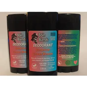 Natural Deodorant, Botanical Ocean Breeze (Vetiver, Geranium, Jasmine, Cedarwood, Clary Sage, Lavender, Rose, and Ocean Salt)