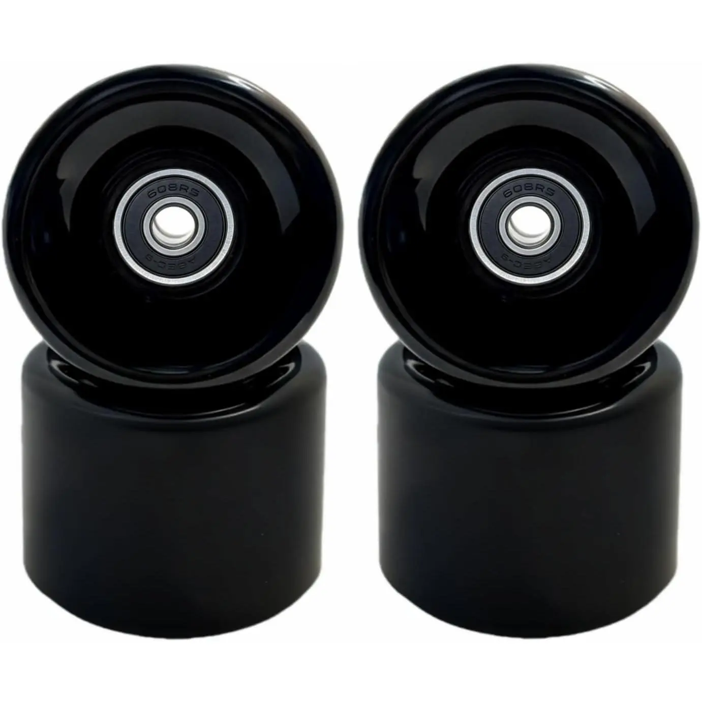 Unisex 60mm 88A Skateboard Wheels with Bearings, Set of 4, Balanced Hardness, Fast Rolling, Functional for Standard Skateboards, Street & Park Tricks, Skateboarding