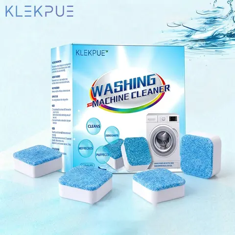 KLEKPUE Household Eco-Friendly Effervescent Cleaning Tablets - Advanced Washing Machine Tub Cleaner for Front/Top Load HE Users, Pump & Filter Clean, 1 Year’s Supply Descaler Deodorizer