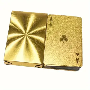 Luxurious Matte Gold and Poker Cards, Durable Surface, Smooth Edges, Ideal for Games, Perfect Gift Set, Adult Gaming Essentials