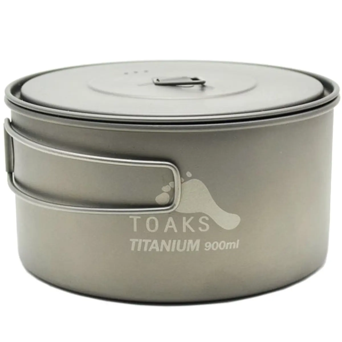 TOAKS Titanium 900ml D130mm Cooking Pot - POT-900-D130 - Camping Cooking Equipment for Outdoor Camping Use, Outdoor Cooking