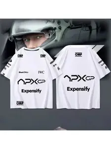 Hot-selling men's short-sleeved T-shirt, Brad Pitt F1 movie theme, outdoor sports casual comfortable style, 3D print, quick-drying.