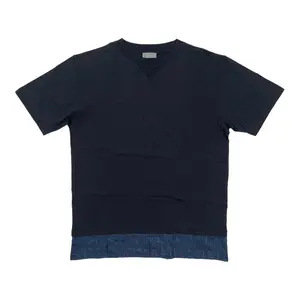 Dior Men's Oversized Oblique Logo Short-Sleeve T-Shirt, Round Neck Casual Menswear Streetwear, Black Blue