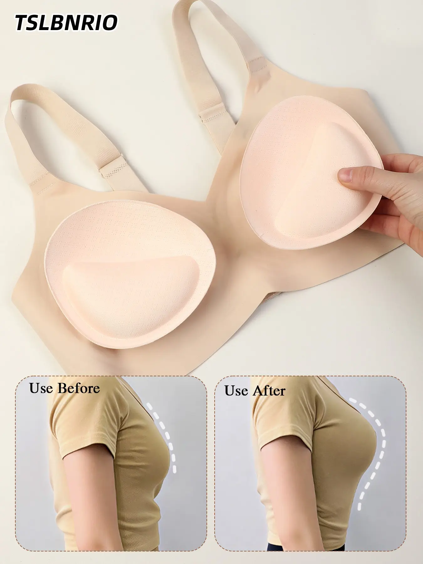 2pcs 6cm Ultra Thick Push Up Bra Pads, Bra Inserts Padding, Breathable Sponge Chest Enhancer, Removable Breast Lift Foam Insert, Invisible Bust Lifter