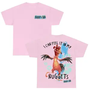 I Can Feel It In My Nuggets Chicken Joe 2 Sided Graphic Tee Pure Cotton Fabric Casual Crew Neck Short Sleeve T-Shirt Tops Trendy for Women for Men