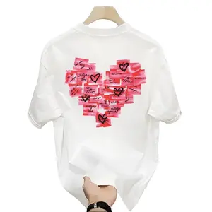 180G[100% Cotton ]Trendy Brand Short Sleeved T-shirt for Men and Women Couples Summer in Street Loose Versatile Round Neck Top