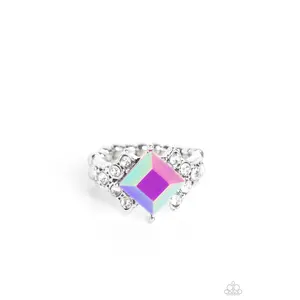 Mind-Blowing Brilliance - Purple Iridescent Gem Silver Ring - Paparazzi