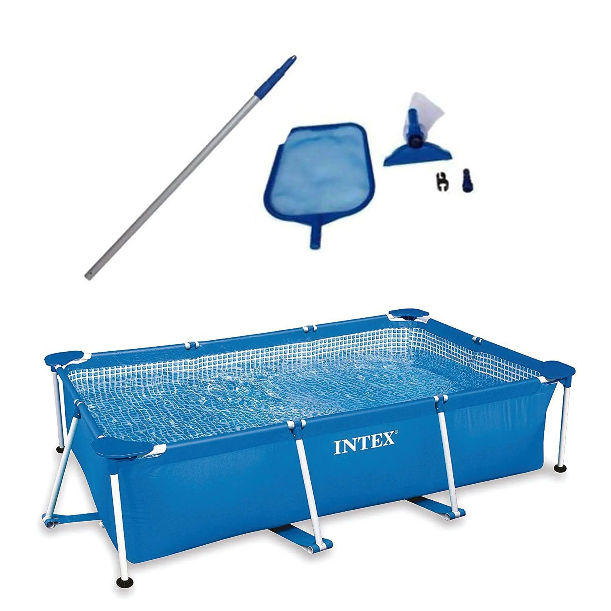 Intex 8.5' x 5.3' x 26" Above Ground Swimming Pool & Cleaning Maintenance Kit Intex 8.5' x 5.3' x 26" Above Ground Swimming Pool & Cleaning Maintenance Kit