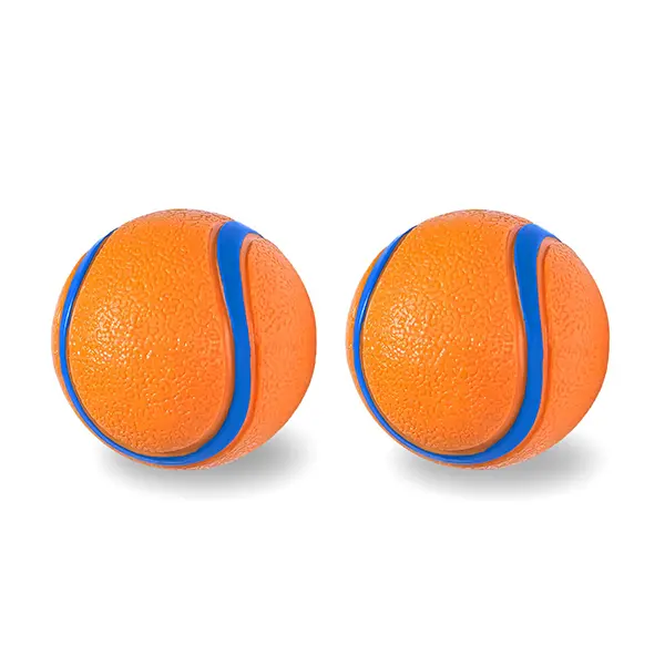 Bite Resistant Dog Toy Ball, Sound Making Grooved Rubber Ball, High Bounce Interactive Training Toy, Relieve Dog Anxiety