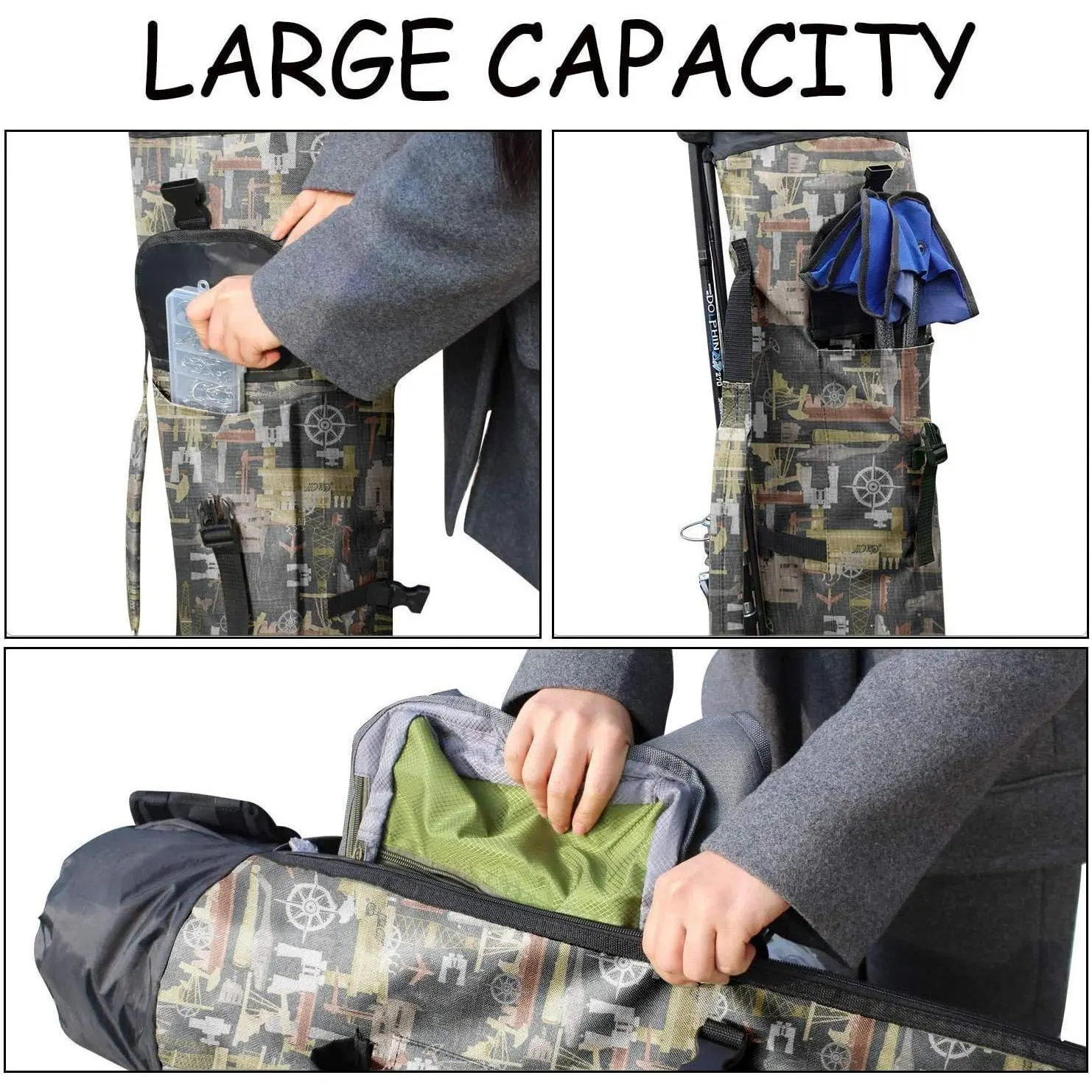 Durable Canvas Fishing Rod & Reel Organizer Bag Travel Carry Case Bag- Holds 5 Poles & Tackle - TikTok Shop Durable Canvas Fishing Rod & Reel Organizer Bag Travel Carry Case Bag- Holds 5 Poles & Tackle - TikTok Shop