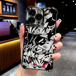 Classic Popular Fighting Manga And Anime Saiyan Transformation State Phone Case Suitable for Iphone 17, 16, 15, 14, 13, 12, 11Shockproof Transparent Soft Back Cover,Anime Phone Cases  Tempered Glass Phone Case