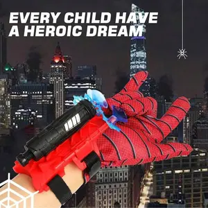 Fun Decoration Spider Web Shooter Toy, Hero Launcher Wrist Toy Set, Role-Playing Launcher Bracket Accessories, Wall Sticking Soft Elastic Funny Toy