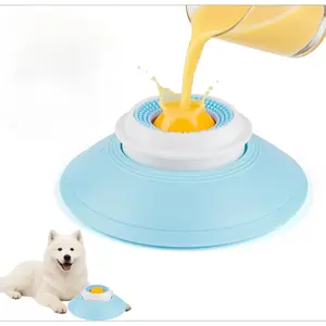 Dog licking bowl, anti-slip base cat and dog licking toy, dog licking bowl with ball, licking toy to relieve dog anxiety, slow-feeding liquid dog bowl for liquids and soft food