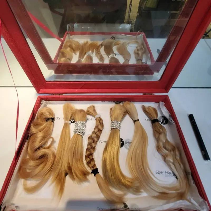 Authentic Slavic Russian Hair Extensions - Natural Blonde & Blonde Braids -  1 Piece - High-Quality Hair