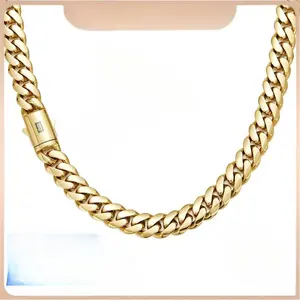 Lira Label 14K gold-plated Cuban necklace/bracelet Brand new "S" logo design |     The latest electroplating gold-plating process for rust prevention |     Miami hip-hop style fashion items |     The best gift for men and women |     Couple