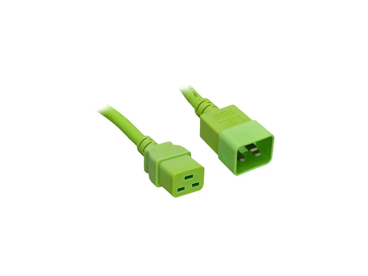 Nippon Labs 12 AWG C20 to C19 Universal Jumper Power Cord, IEC320 C19/C20 SJT 20A 250V 6 ft. - Green