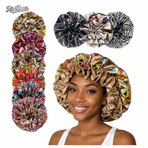 Oversized Satin Bonnet for Women, Silk-Lined Sleep Cap For Curly Hair, Overnight Hair Protection Bonnet, Adjustable Hair Wrap For Natural Hair, Braids & Heatless Curls