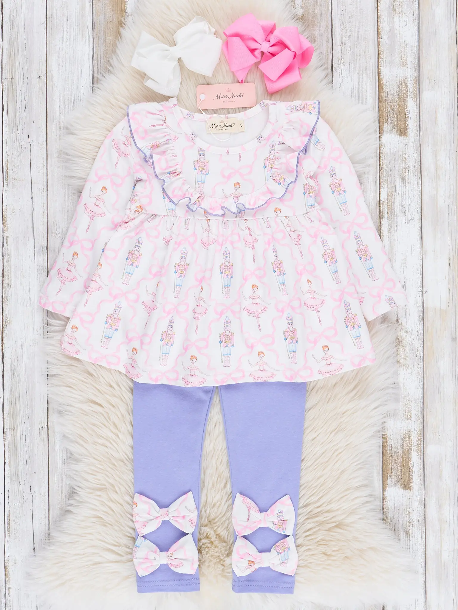 Nutcracker Bows Ruffle Outfit