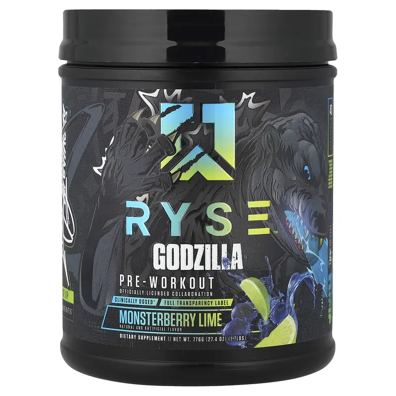 RYSE Godzilla, Pre-Workout, Monsterberry Lime, 1.74 lbs (776 g)
