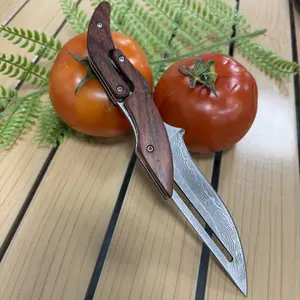 Multi-functional Mechanical Folding Knife Portable kitchen & fruit knife for meat cutting, fruit slicing & courier opening.