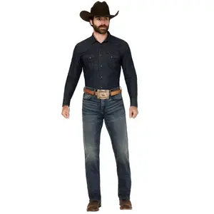 Blue Ranchwear Men's Sonora Medium Wash Slim Straight Stretch Denim Jeans - Brfa24j96-Mdw