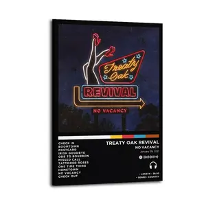 No Vacancy Album by Treaty Oak Revival Great Wall Art, Canvas Poster, Cute And Vibrant Poster for Bedroom, Dorm, A Perfect Gift Idea for New Year Home Decor