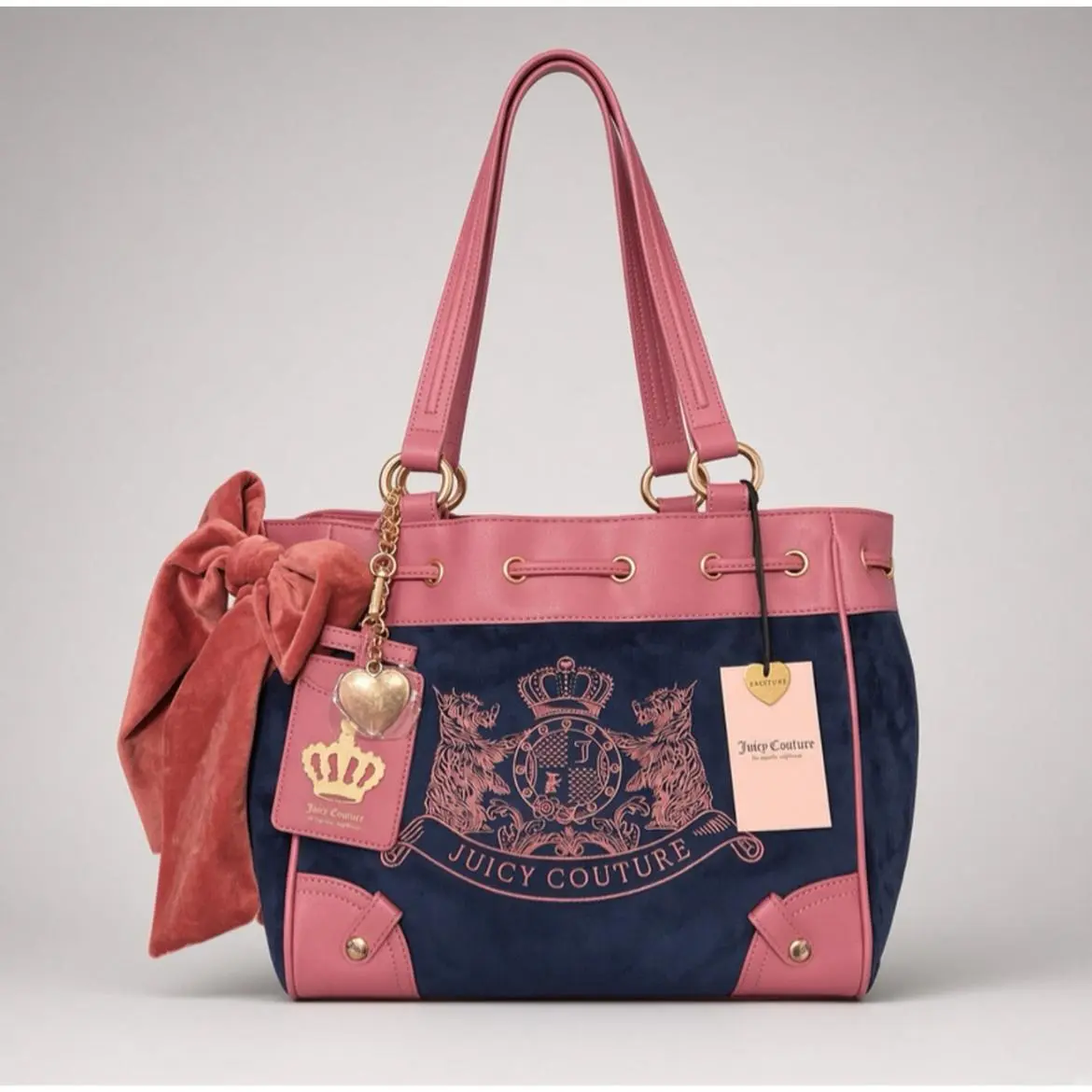 Juicy Couture Daydreamer Handbag - New Condition with Pink & Navy Color - TikTok Shop - Same Day Shipping Available