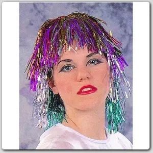 RG Costumes 60026 Tinsel Wig - Rainbow Color - Size Adult
