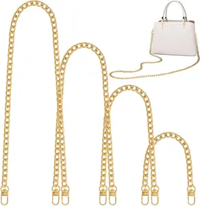 4 Sizes Flat Purse Chain Strap Crossbody Bag Replacement Strap with Metal Buckles(.2/31.5/15.7/7.9 Inches, )