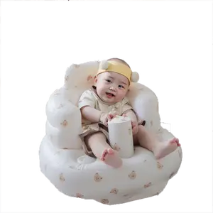 Inflatable Baby seat Blow up Chair Inflatable Infant Chair for Babies 3-36 Months Learn to sit up Floor seat Bliss Built in Air Pump