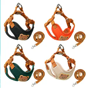 Pet Adjustable Vest Harness and Leash Set No Pull No Choke Soft Breathable For Small Medium Size Dog Cat D00099