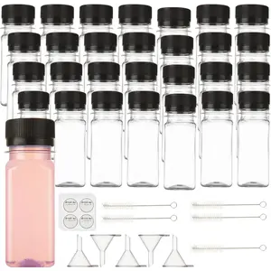100 count Plastic Juice Bottles with Caps 2oz Shot Bottles for Juicing Ginger Shots  Small Shot Bottles with Caps Clear Plastic Ginger Shots Bottles for Ginger Shots, Juice and Other