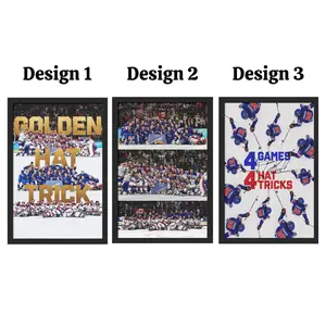(UNFRAME POSTER) Team USA Hockey Poster, Golden Hat Trick Hockey Poster, Team US Aesthetic, Athlete Wall Decor Poster