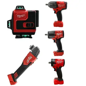For Milwaukee M18 18V Battery Brushless Power Tools, 4 Type Options Including 1000NM/900NM/500NM Impact Wrenches And 125mm Angle Grinder, For Tire Change, Auto Repair, Heavy Equipment Maintenance, Metal Cutting, Grinding, Industrial Assembly