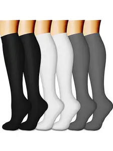 Socks Laboratory  6 Pack Botanical Compression Socks Set  Breathable Reinforced Heel  Support Circulation for Nurses & Busy Days