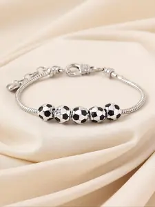 Fashionable Soccer Ball Charm Decor Bracelet, Fashion Jewelry for Party, Daily Clothing Decor, Trendy All-match & Exquisite Jewelry for Birthday Gift
