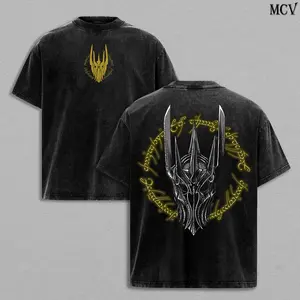 Lord Sauron Lord of the rings Retro Vintage Menswear Gift movie fans Top Apparel Classic Oversized Seamless Simple Straight Man Clothes Cotton designer shirts, graphic tees, men gifts, ,Graphic Streetwear T-shirt tees good