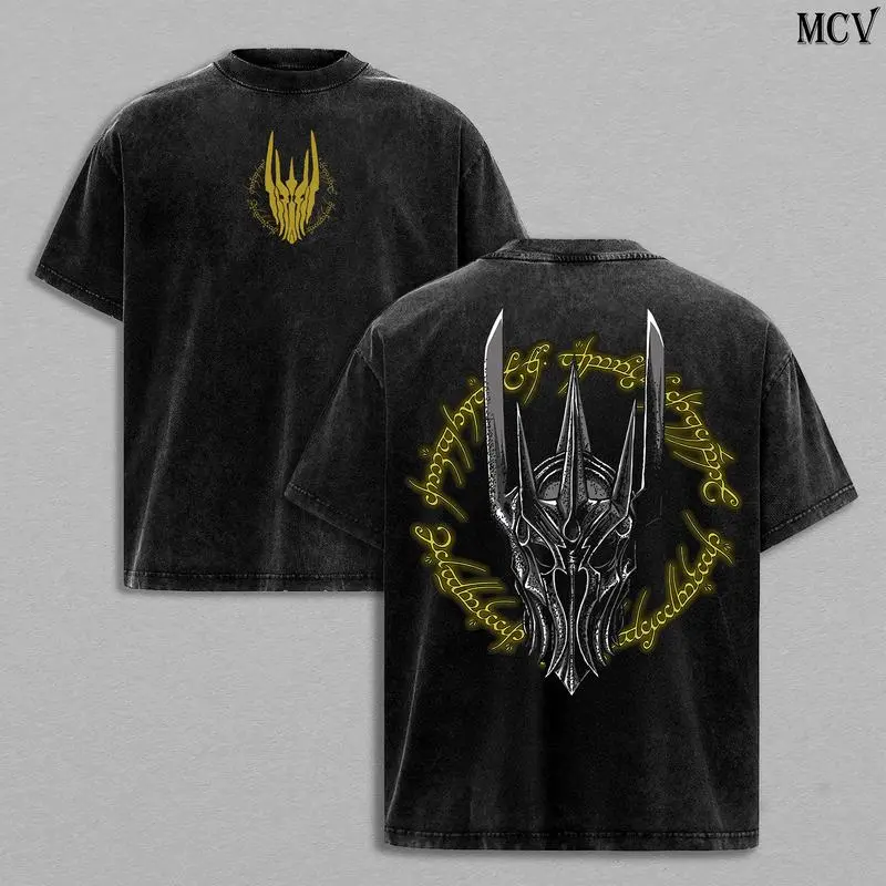 Lord Sauron Lord of the rings Retro Vintage Menswear Gift movie fans Top Apparel Classic Oversized Seamless Simple Straight Man Clothes Cotton designer shirts, graphic tees, men gifts, ,Graphic Streetwear T-shirt tees good