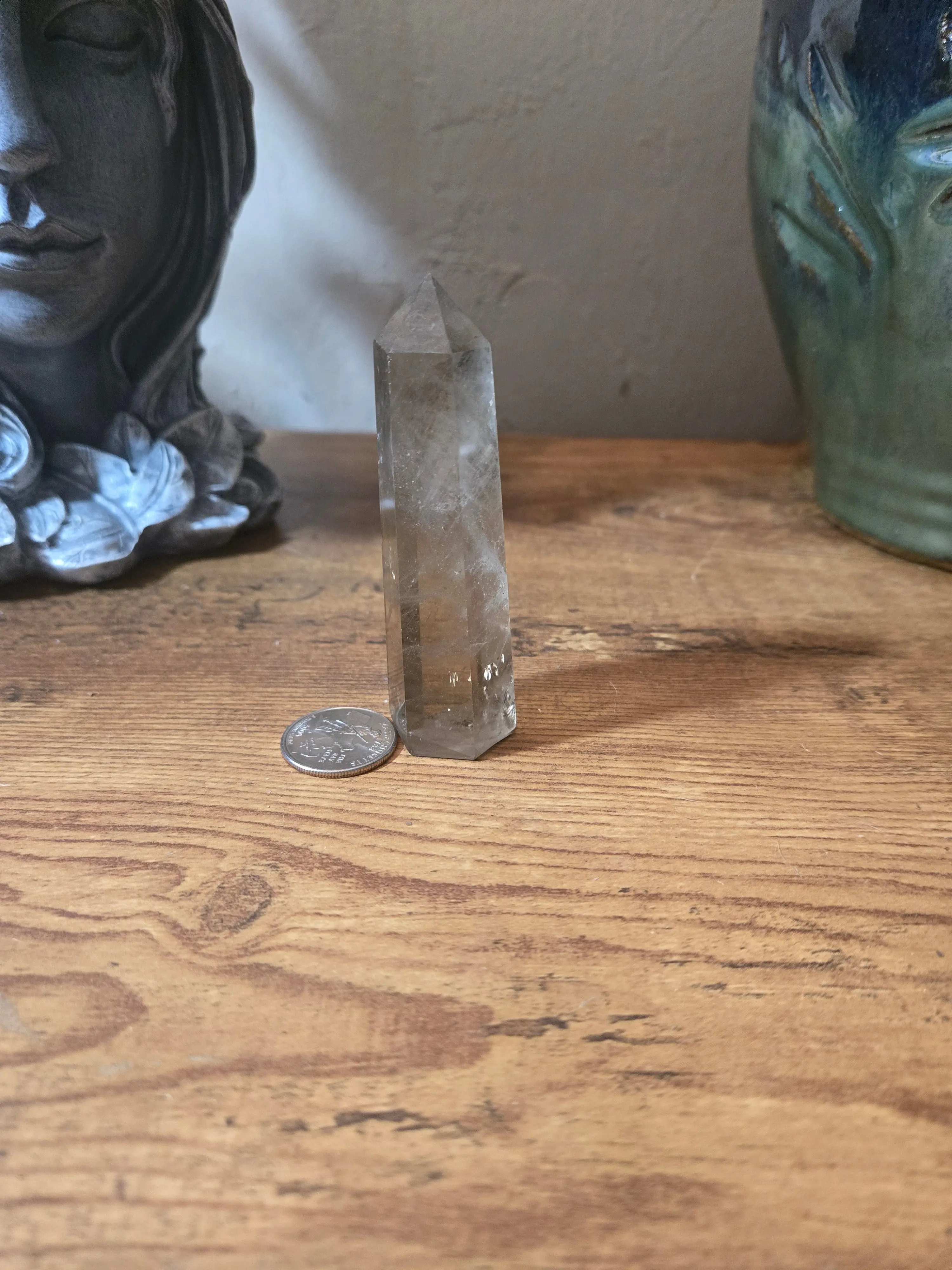 Smoky Quartz Crystal Tower - Grounding Decorative Stone that Lifts Depression and Eases Stress, for Meditation, Stress Relief, Protective, Antidote To Stress, Anchoring Stone