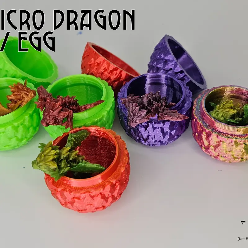 Micro Dragon - 1 Egg containing 1 Dragon, Perfect Stocking Stuffer!