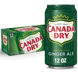 Canada Dry 12 Cans of Caffeine Free Ginger Ale 12 oz Each Classic Tonic Drink