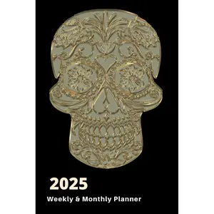 2025 Weekly & Monthly Planner: Crystal Skull Cover, Organizer Diary with Goal Setting, Gratitude Sections, Trackers, Checklists and more Paperback – November 20, 2024
