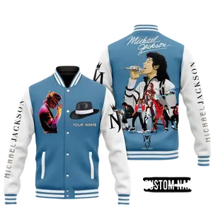 Michael Jackson The King The Legend Personalized Baseball Jacket