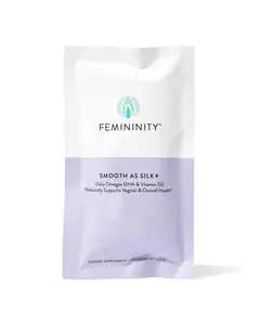 Femininity Smooth as Silk+ Soft Gel Supplement Refill - Naturally Restores & Increases Feminine Moisture & Health + Daily Omegas DHA & Vitamin D3