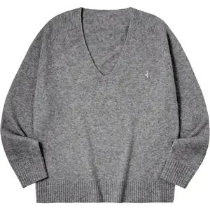 PSO Knit Sweater Loose Fit Crew Neck Autumn/Winter Solid Color Versatile Casual Cardigan Sweater NMY022